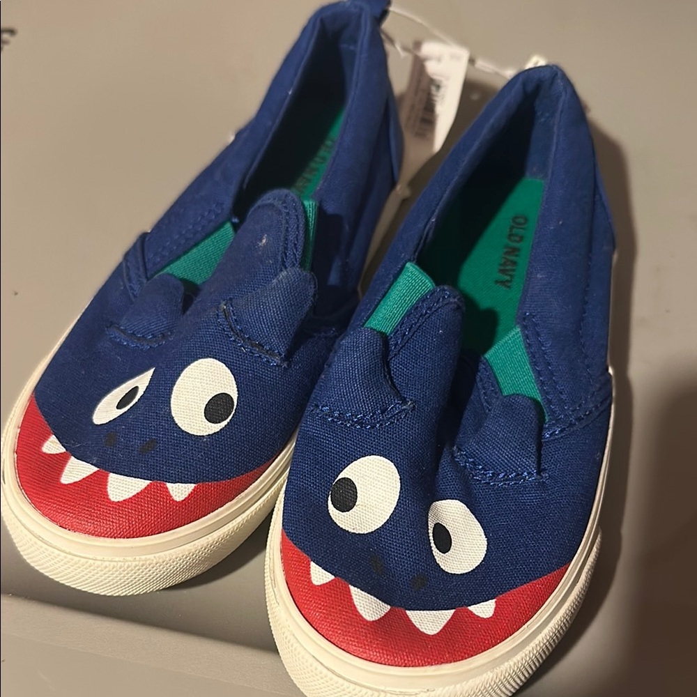 Old Navy Blue and Green Monster Face Sneakers